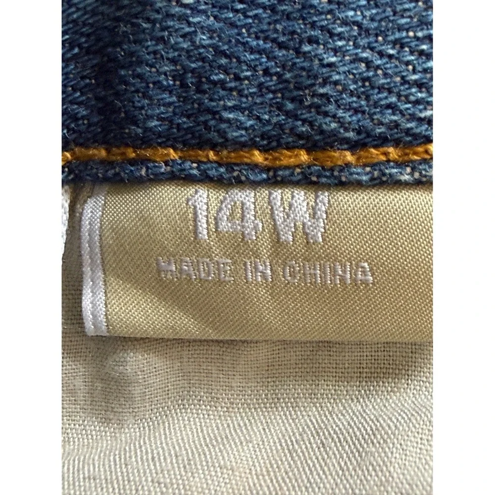 Michael Kors Plus Size 14W Womens Bootcut Jeans Blue Denim Mid Rise 99% Cotton